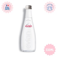 evian Natural Mineral Water Glass Bottle (330ml)