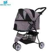 Pet Cart Three-wheeled Folding Cart Teddy Dog Cart Multi-pet Big Cart Light Dog Cart Dog Stroller Do