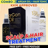 Hair Tonic + Argan Oil Premium Hair Treatment COMBO SET 50ML Lulus KKM dan Halal dibawa solat argan 