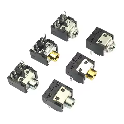 10pcs PJ306 PJ306M PJ-306 PJ-306M 3.5mm 1/8 Female Audio Connector 5 Pin 5P PCB Mount DIP Interface 