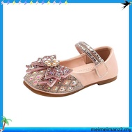 Spring Autumn Girl Princess Shoes Rhinestone Bow Tie Kids Leather Shoe Fashion Causal Sequins Childr