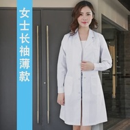 White Lab Coat Long Short Sleeved Doctors Gown Isolation Gown Laboratory Gown Student Nurse Work Gow