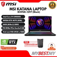 MSI Katana 15 B13VGK-1297 15.6'' FHD 144Hz Gaming Laptop ( I9-13900H, 16GB, 1TB SSD, RTX 4070 8GB, W11 )