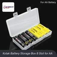 AA Battery Storage Box Battery Storage Box 8 Slots