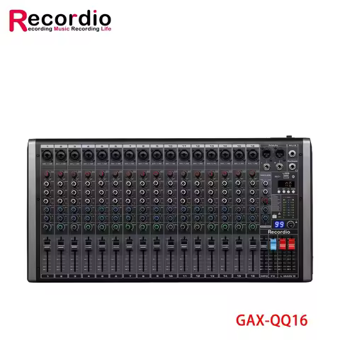 GAX-QQ16 Professional Audio Dj Mixer With Aux Audio Mixer for Stage Performance Home Mixer