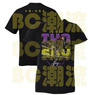 WWE IYO SKY Purple Lightning Wrestling Print Short Sleeve Pure Cotton Summer round Neck Wrestling T-