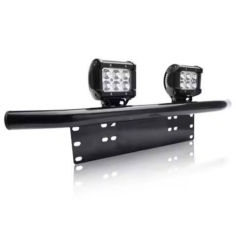 2pcs 4inch 18w Spot led light bar + bull bar front bumper license plate Mount bracket for Car trucks