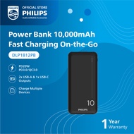 Philips 10000mAh Powerbank 15W USB-C Li-Polymer battery Charge 3 devices 1 year warranty Flight Frie