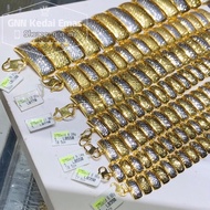 EMAS 375 RANTAI TANGAN GELANG BESAR PULUT DAKAP GOLD 375 BRACELET BIG