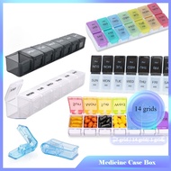 SALEPortable Medicine Case Box 7 Days AM PM Weekly Travel Pill Case Organizer Holder Box Dispenser