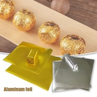 100pcs Gold Foil Paper Silver Metallic Paper Silver Foil Paper Decorative Chocolate Paper Candy Alum