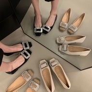 A1001-9 Purple Phantom Delicate Square Buckle Thick Heel Women's Shoe - Ideal for Wide Feet