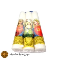 LILIN CATHOLIC PRAYER CANDLE 16 CM CONTENTS 3