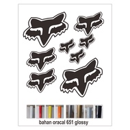 Fox/ sticker, fox racing cutting sticker, motorcycle sticker racing 2