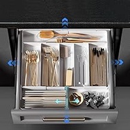 Mamakura Cutlery Case (Extendable and Adjustable), Cutlery Tray, 4 Sided Extendable Drawers, Divider