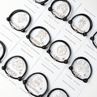 Simple Zodiac Bracelet Beads Beads Waterproof Rope Constellation Horoscope Virgo - Aries For Couple 