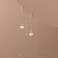 Bông tai bạc tua trai dài chất liệu bằng bạc MS0902