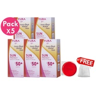 โปรโมชั่น 5 กล่องฟรี สบู่ 1 ก้อน Yura Sun Protect Smooth ยูร่า ซัน ครีมกันแดด SPF50+ PA+++ 20g. Yura