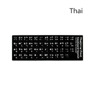 MTOTO Thai Keyboard Sticker สติกเกอร์แป้นพิมพ์ คีย์บอร์ด กันน้ำ สติกเกอร์คีย์บอร์ดภาษาไทย พื้นดำ ตัวอักษรขาว