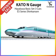 100% original KATO N Gauge E5 Series Shinkansen "Hayabusa" Basic Set 3 Cars 10-1969 Model Train Elec