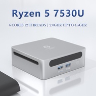 GenMachine Mini PC Ren7000 Ryzen 5 7530U WiFi6 BT5.2 Windows 11 DDR4 3200MHz RAM M.2 2280/2242 SSD S
