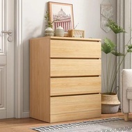 Chest Of Drawers Locker Simple Solid Wood Chest Of Drawers Home Cabinet Drawer (BI)