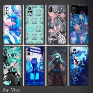 Casing Vivo Y66 Y67 Y75 Y79 Y85 Y89 V5 Plus V5 Lite V7 Plus V9 V5S Black silicone protective cover TPU Hatsune Miku