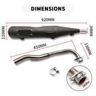 APIDO Muffler Pipe V3 Exhaust Pipe For WAVE 1 Set Wave 100/110/Wave 125 Motorcycle Accessories
