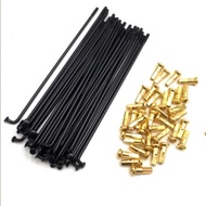 Spokes & Nipples (Black) Lidi Rim / Ranting