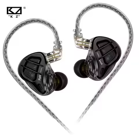 KZ ZAR Hybrid Driver In-ear Monitor 1DD+7BA Earphone HiFi 2Pin Wired Headphone Music DJ Headset Spor