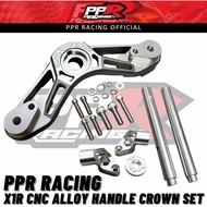 100% CNC ALLOY PPR RACING YAMAHA X1R CNC ALLOY HANDLE CROWN SET/ X1R HANDLE BAR ALLOY SILBER BLACK A