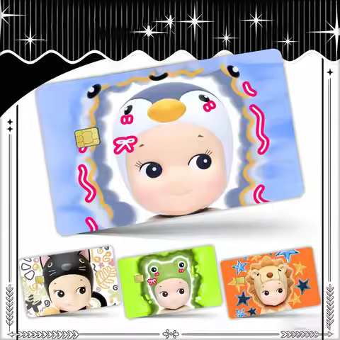 Lovely Sonny Angel Fruit Waterproof Film Skin Cover Credit Card Stickers Debit Front Bank Bus Pass