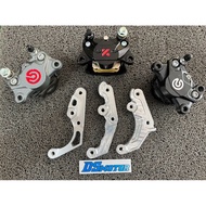 Breket front caliper mounting bracket brembo ktc accosato 2P 2piston ninjaR ninjaSs ninjaRR ninja R 