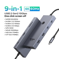 UGREEN 4K60Hz 9-IN-1 Hub USB3.2 Gen2 10Gbps USB-C Multi-function Docking Station for iPad Air M2 11"