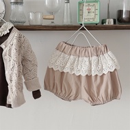 73-100 Baby Shorts Jacquard Fabric Stitching Bud Shorts Children Shorts Baby Shorts Girls Shorts Bab