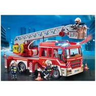 特價 &lt;德國製玩具&gt; 摩比人 消防車 消防員 可伸縮升降梯 有聲光效果 playmobil ( LEGO 最大競爭對手)