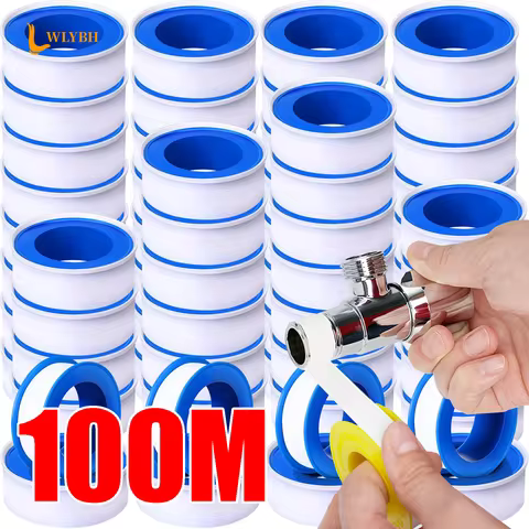 PTFE Plumbers Tape High-Density Pipe Sealing Tape Waterproof Gas Plumbing Thread Tape White Water Se