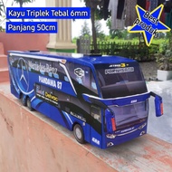 Bus Toy Miniature Bus PO PANDAWA 87 New Double Decker Length 50cm