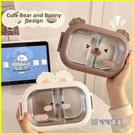 S3 304 stainless steel insulated divided lunch box Heat up the plates served in the cafeteria