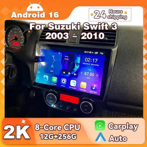 For Suzuki Swift 3 2003-2010 Android 16 Car Radio Car Radio Wireless CarPlay Auto GPS Navigation Mul