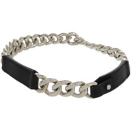 愛馬仕項鍊，盒式鏈，Vau Barenia金屬，黑色，Q字印記，黑色頸鍊，0930 [二手]