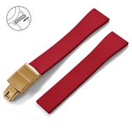 CTS Fluorubber สายนาฬิกา16/18/19/20/21/22Mm FKM สายสายนาฬิกาหัวเข็มขัดสีทองผีเสื้อปล่อยอย่างรวดเร็วส