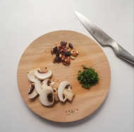 日本 SALIU - 日本製 天然山櫻木圓形砧板 - 23/28cm 兩種尺寸