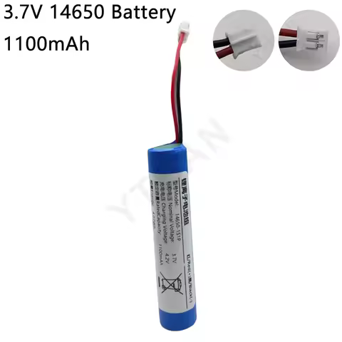 14650 Battery 3.7V 1100mAh Rechargeable Lithium Battery for Bluetooth Speakers Flashlight Smartwatch