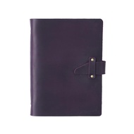 High Quality Rustic Genuine Leather Rings Notebook A5 Spiral Diary Brass Binder Journal Sketchbook A