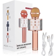 WS-858 Wireless Bluetooth Karoeke Microphone Speaker Handheld Mic USB Player KTV