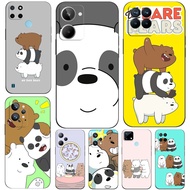 Case For Realme C12 C25 C25S 7i Narzo 20 30A Global Silicon black tpu Back Phone Cover Soft we bare bears