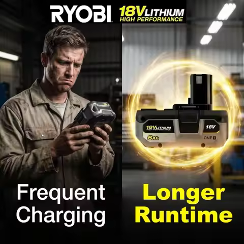 100%Original RYOBI 18V 8.0Ah/6.0Ah/4.0Ah ONE+ Battery - High Capacity Lithium for DIY Power Tools