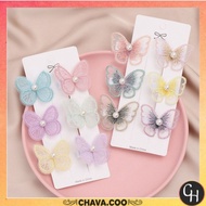 CHAVA | JP2001 Children's Butterfly Hair Clips Korean Hair Clips Headwear Accessories Kids Hair Acce