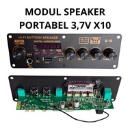Modul Amplifier MP3 Bluetooth 3.7V USB TF FM Karaoke Untuk Speaker Portable